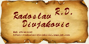 Radoslav Divjaković vizit kartica